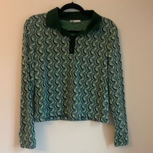 Zara Patterned Polo Sweater